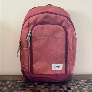 High Sierra Red Backpack with Padded Straps and Reinforced Bottom
